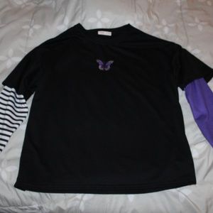 Purple Butterfly Long Sleeve
